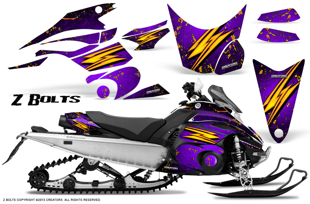 Yamaha FX Nytro 2010 Graphics Kit ZBolts Purple